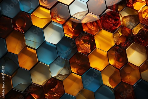 Multi Colour Honeycomb Brilliance Background.