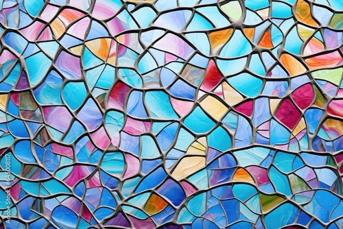 A vibrant stained glass window in exquisite detail