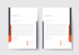 Modern letterhead design template with orange color. creative modern letter head design template for your project. letterhead, letter head, Business letterhead design.