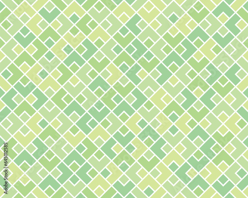 Abstract geometric pattern. A seamless vector background. Green and yellow ornament. Graphic modern pattern. Simple lattice graphic design