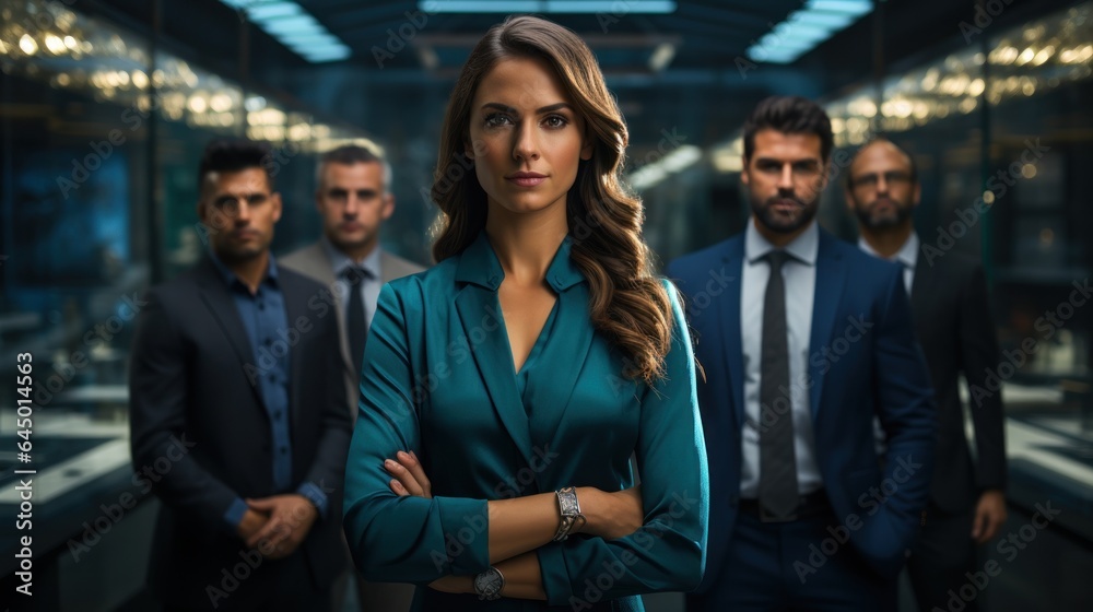 Confident business team. Confident business team.