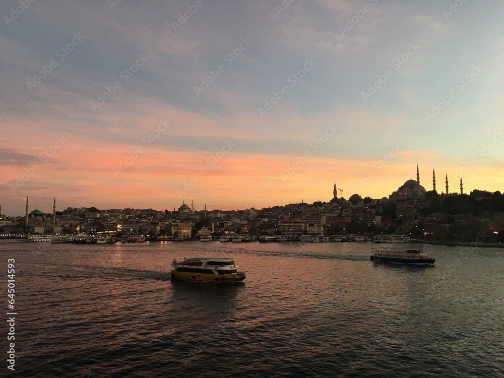
An evening view of the historical peninsula, Istanbul
