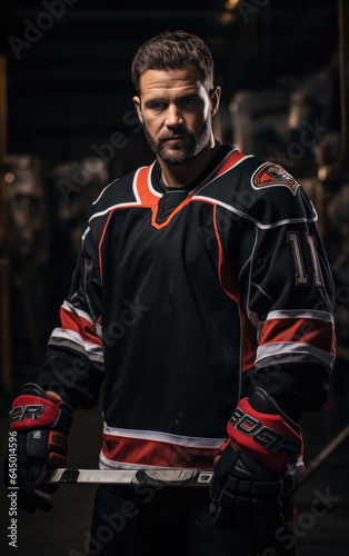 Hockey Team Leader, Hockey Goalie Portrait