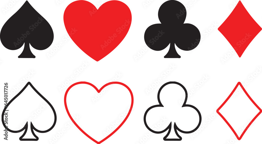 Poker Card Suits Vector Pack