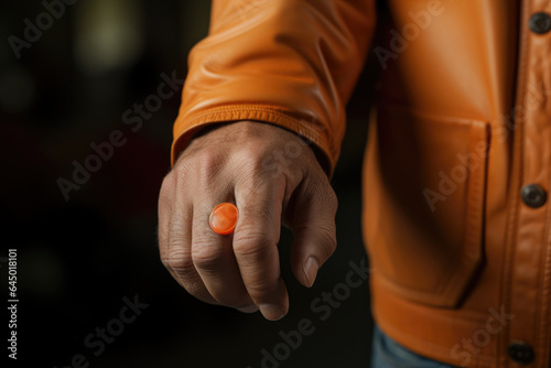 A close-up photograph focuses on a person's hands displaying a "Vote" button, emphasizing the importance of individual participation in democratic processes. Generative Ai.