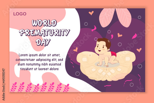 banner template World Prematurity day health care pregnancy aware breast cancer month