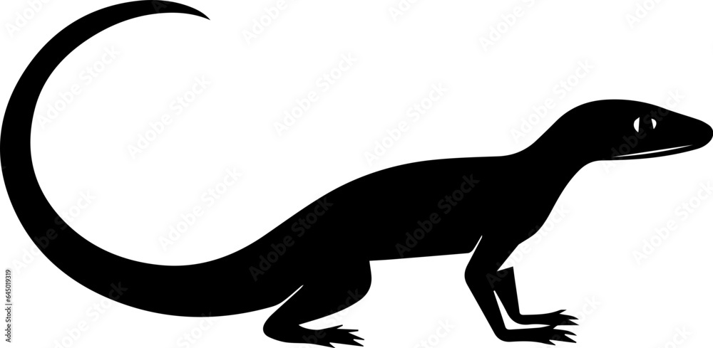 Skink lizard flat icon