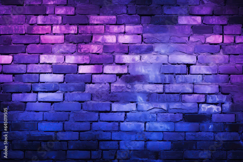 Brick Wall In Lavender Glint Neon Colors