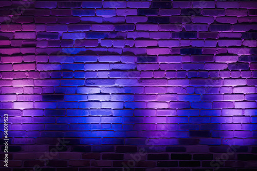 Brick Wall In Lavender Bliss Neon Colors