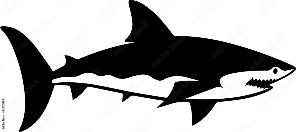 Tiger shark flat icon Tiger shark flat icon