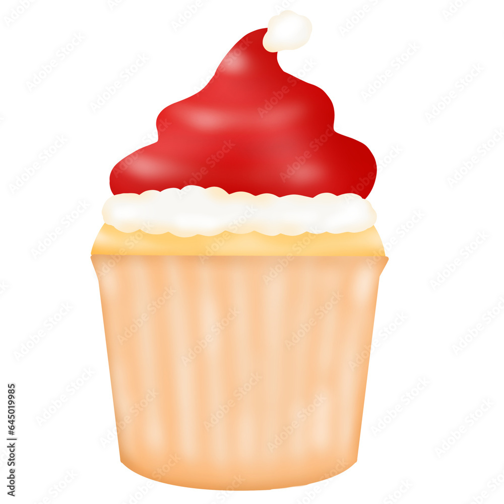Christmas cupcakes, hand drawn, colorful and delicious. Christmas cupcakes, hand drawn, colorful and delicious.