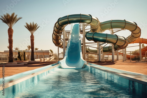 Cool Slides At The Water Park, No People photo