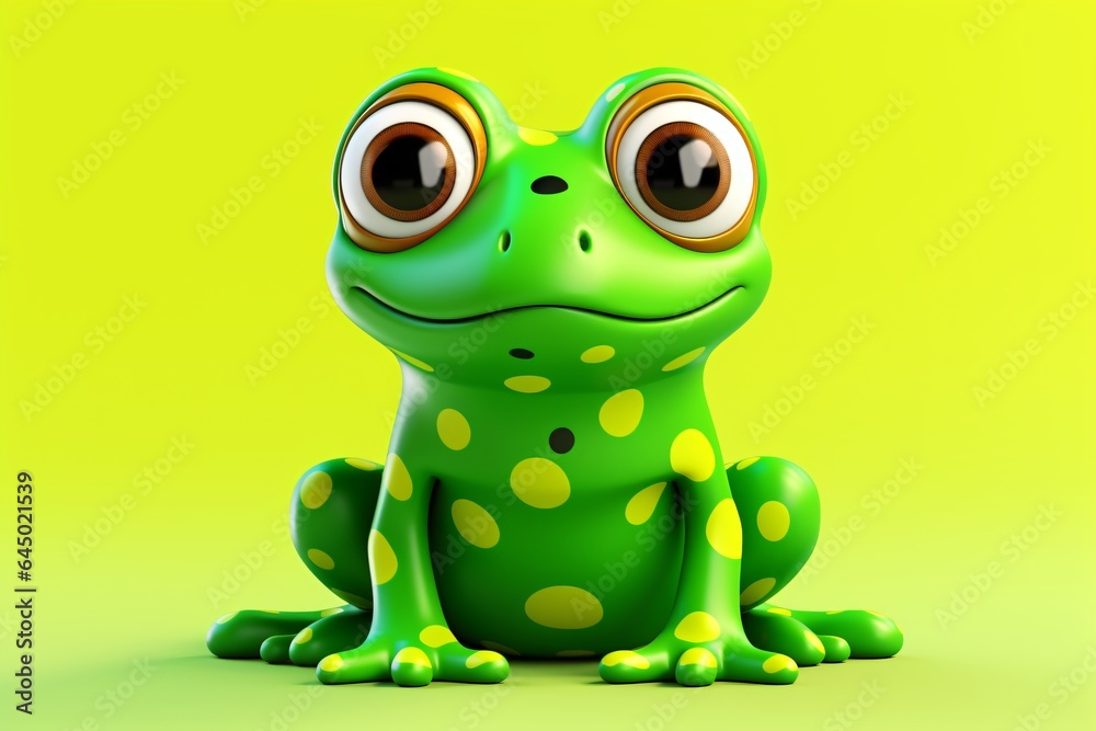 Obraz premium A cute frog with dotted skin