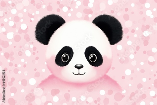 Cute panda dotted wallpaper