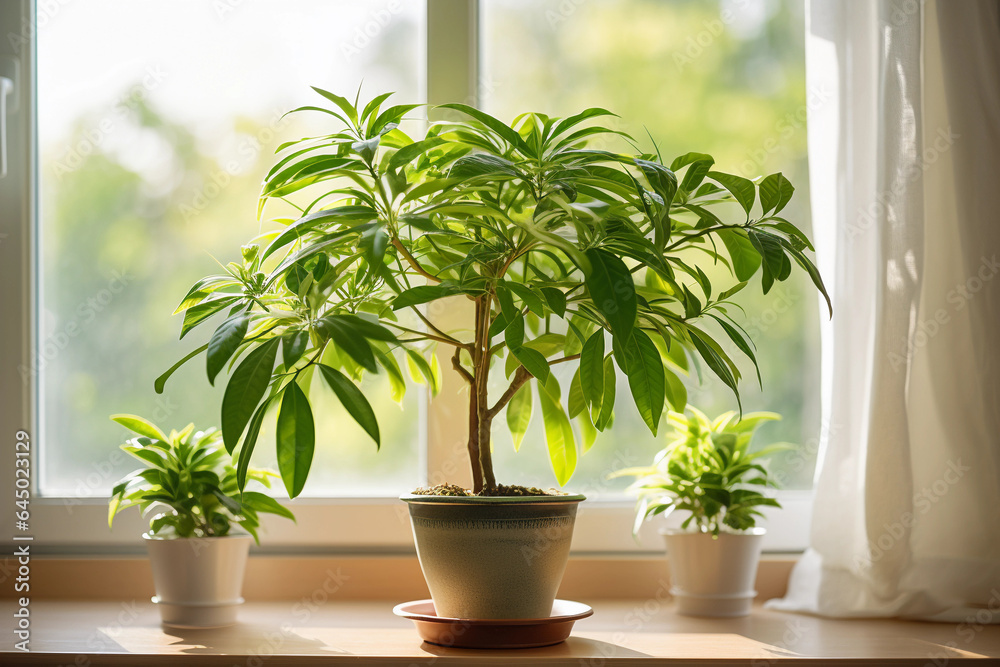 green plant on a window sill green plant on a window sill