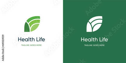 Healthy lifestyle logo. Sports training proper nutrition. Modern vector logo design.