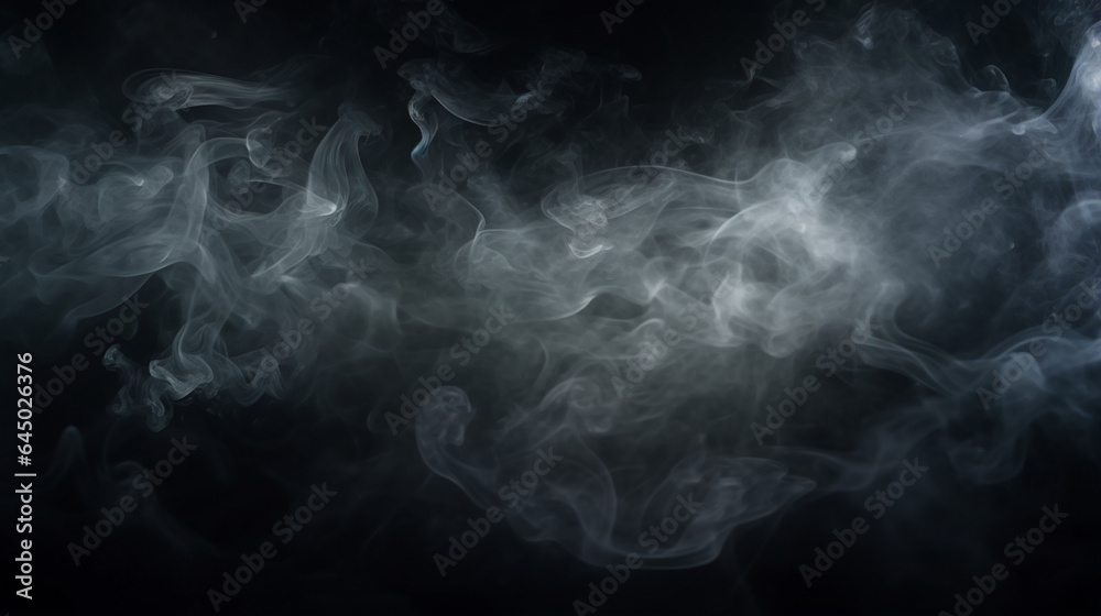 Obraz premium Real smoke explodes outwards with an empty center.