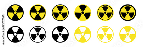 Radiation Danger Sign. Nuclear Symbol.Radiation icon.Radiation  danger warn sign.