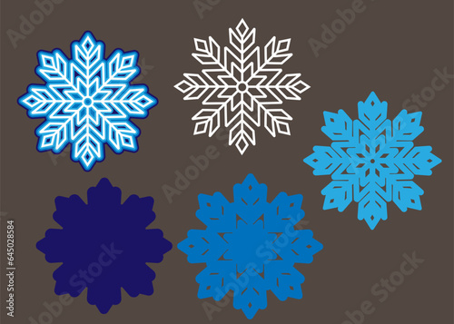 Openwork layered snowflake for cutting DIY crafts.