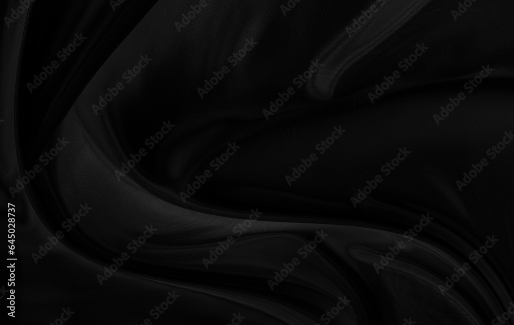 Obraz premium Black gray satin dark fabric texture luxurious shiny that is abstract silk cloth background with patterns soft waves blur beautiful.
