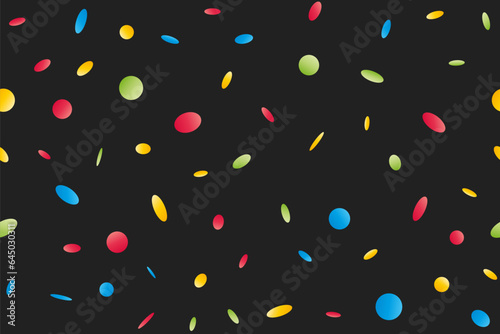 Colorful confetti circle background