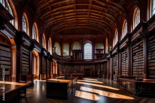 A historic library into an image of old books and intricate architecture © Muhammad