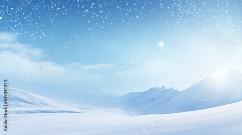 Winter snow background with snowdrifts with beautiful light © DLC Studio