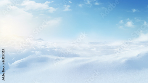Winter snow background with snowdrifts with beautiful light © DLC Studio
