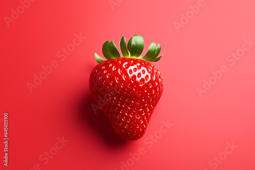 Close up macro view picture of fresh sweet tasty summer strawberries made with generative ai technology