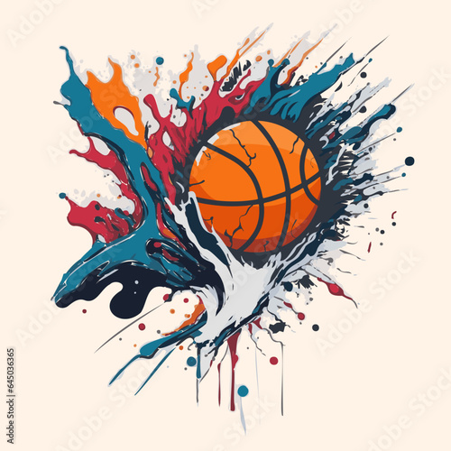 Grunge Basketball Template - suitable for posters, flyers, brochures, banners, badges, labels, wallpapers, web design, advertising, publicity or any branding. © Марина Ризниченко