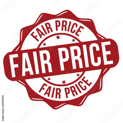 Fair price grunge rubber stamp