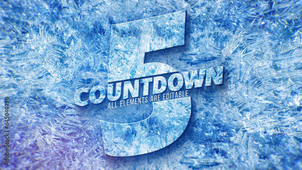 Ice Countdown Winter Logo Opener Stock Template | Adobe Stock