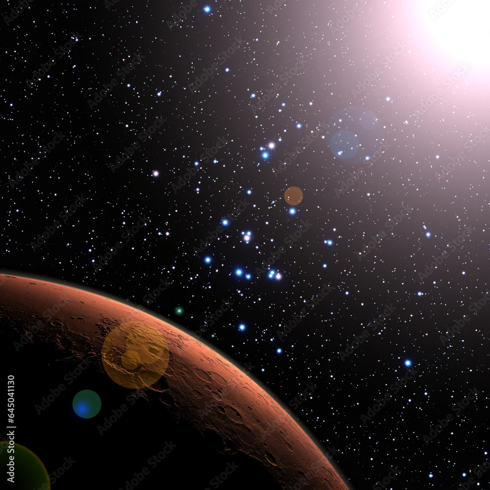 Naklejka premium Mars. The elements of this image furnished by NASA.