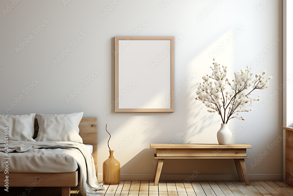 Cozy nursery room interior, with blank wall decoration. Cozy nursery room interior, with blank wall decoration.