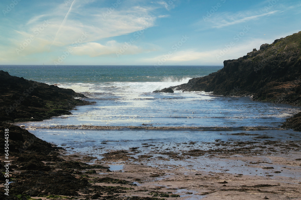 Landscape of a beach in the north of france in the summer Landscape of a beach in the north of france in the summer