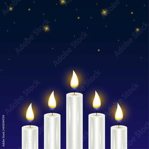 Burning candle stick background design