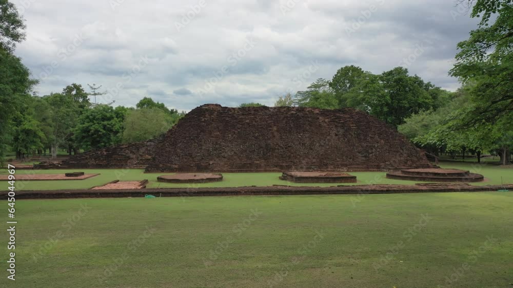 Aerial drone top view preserve history Prasat Prang Si Thep, a World Heritage Site, is located at Si Thep, Si Thep District, Phetchabun. Aerial drone top view preserve history Prasat Prang Si Thep, a World Heritage Site, is located at Si Thep, Si Thep District, Phetchabun.