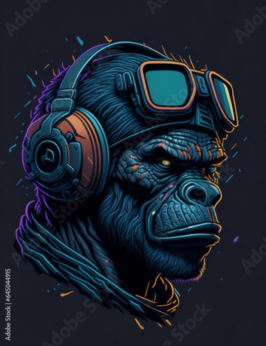 Funky Gorillas illustration 