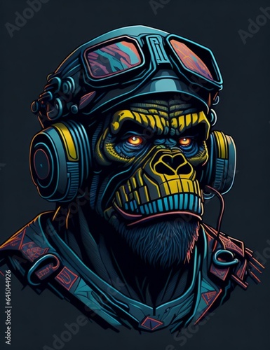 Funky Gorillas illustration 
