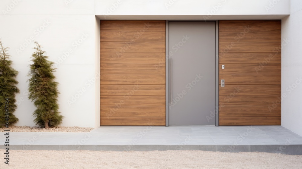 Modern Clean light brown entrance what is hide the real luxury interior. Generative AI Technology Modern Clean light brown entrance what is hide the real luxury interior. Generative AI Technology