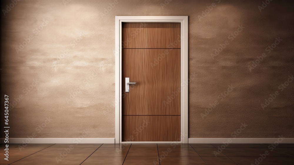 Modern Clean light brown entrance what is hide the real luxury interior. Generative AI Technology Modern Clean light brown entrance what is hide the real luxury interior. Generative AI Technology