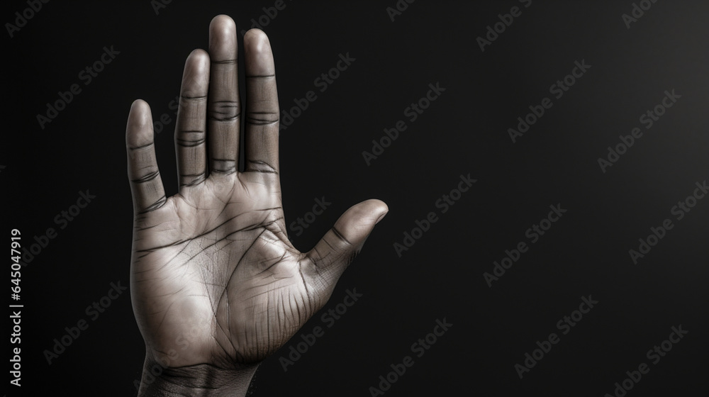 Hand gesture isolated on black background Hand gesture isolated on black background