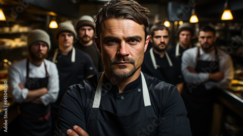 Chef standing confidently with his arms crossed looking at the camera.