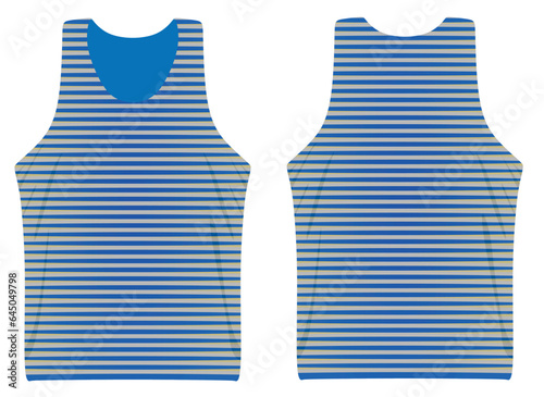 Striped running jersey. vector illustration