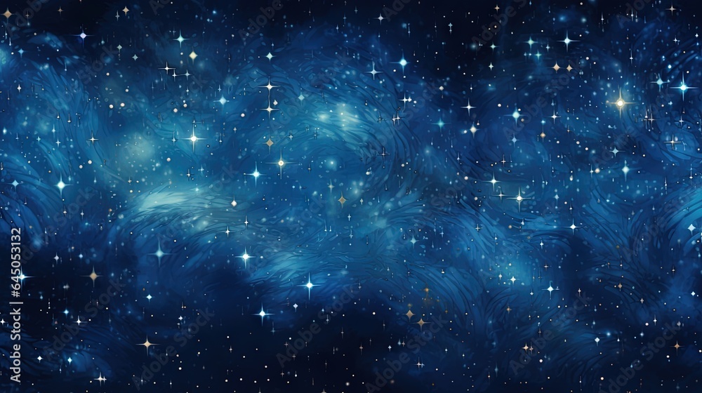  a blue space filled with stars and a bunch of stars.  generative ai