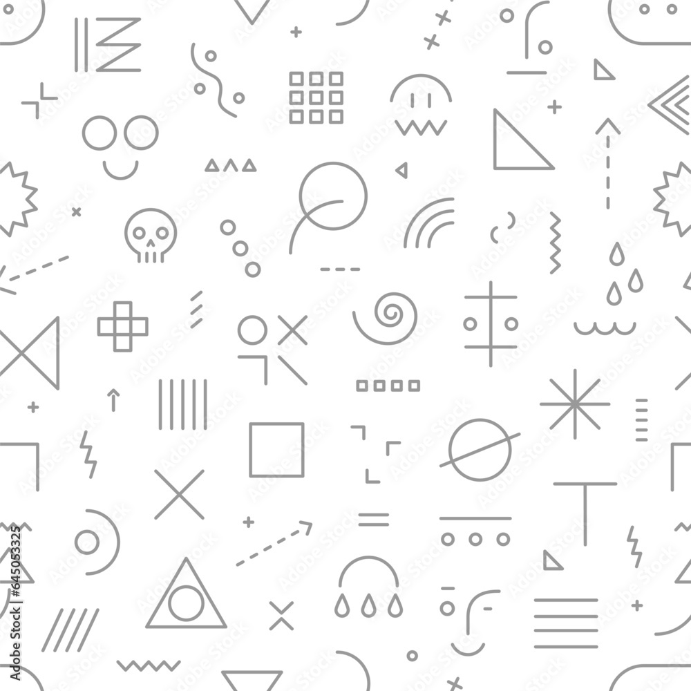 abstract lines signs and symbols seamless vector background abstract lines signs and symbols seamless vector background