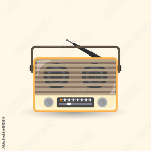 the radio in simple graphic