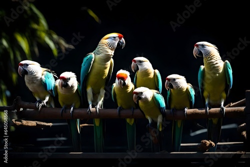 White parrot servers perch on a vehicle on a black background  © MB Khan