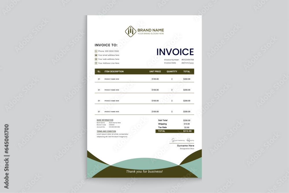 Flat letterhead design Flat letterhead design