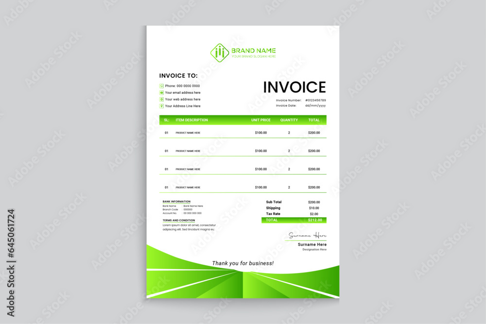 Gradient abstract letterhead template Gradient abstract letterhead template